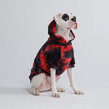 Velvet Dog Hoodie - Red & Black
