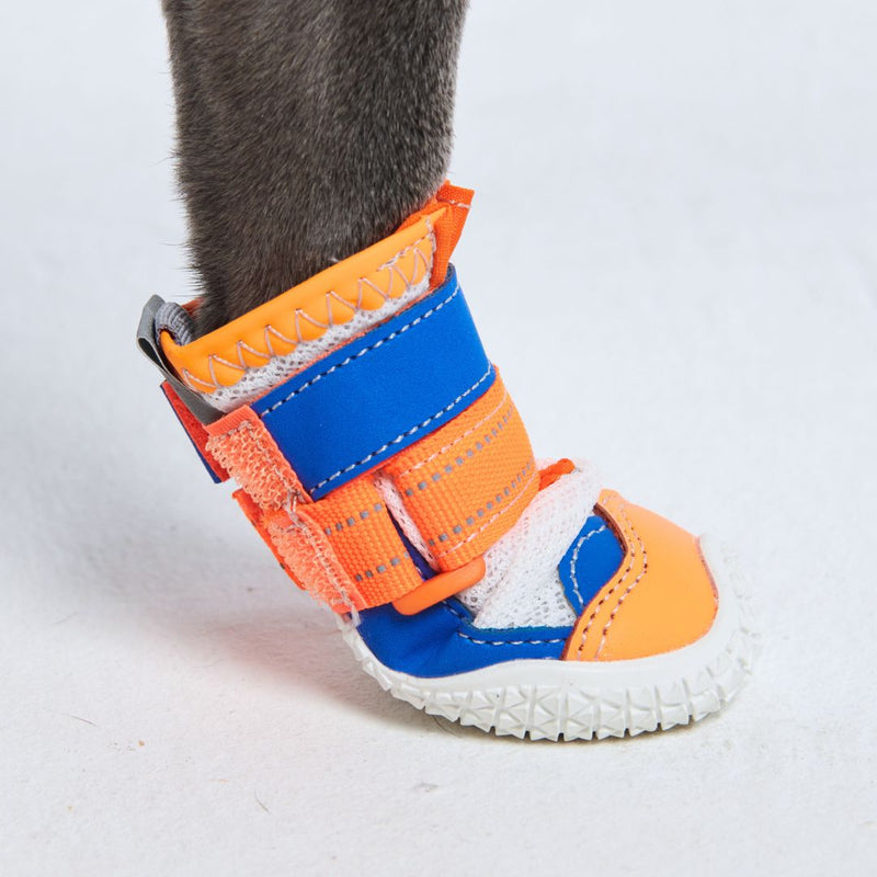 Hot Pavement Pawtector Dog Shoes - Orange Blue
