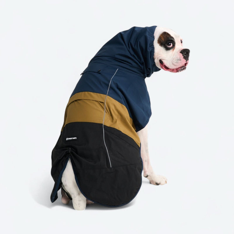 Impermeabile per cani Breatheshield™ - Blu Oro Nero