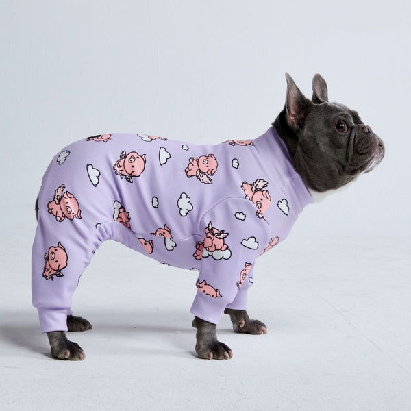Pyjama pour chien - Quand les cochons volent - Violet