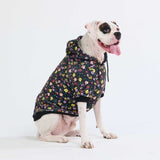 Vintage Flower Hoodie pour Chien - Noir