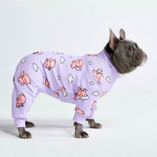 Pyjama pour chien - Quand les cochons volent - Violet