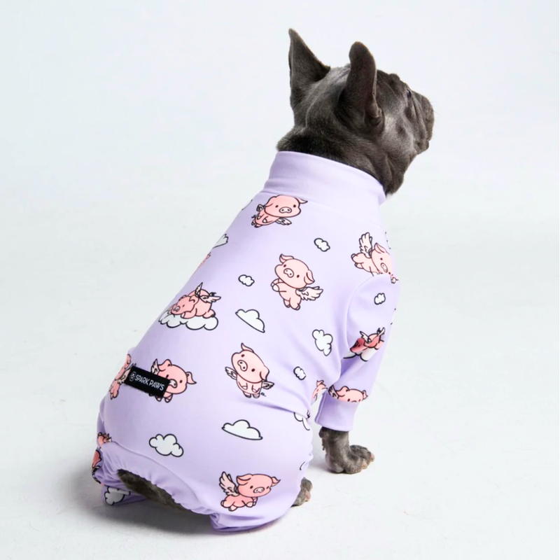 Pyjama pour chien - Quand les cochons volent - Violet