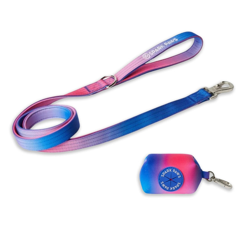 Leash and Poop Bag Holder Set - Snow Cone