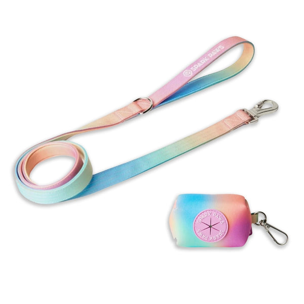 Leash and Poop Bag Holder Set - Pastel Icing