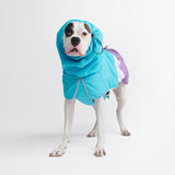 ブレスシールド™ 犬用レインコート - ティール ホワイト パープル