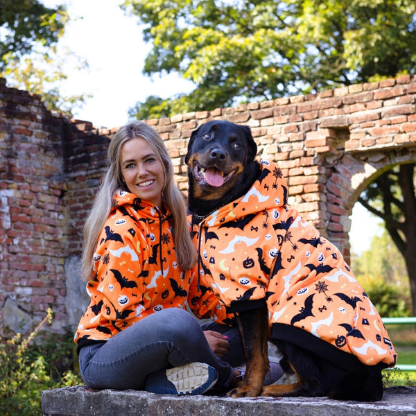 Sudadera con capucha de Halloween con forma de humano - Naranja