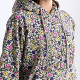 Vintage Flower Hoodie pour Humain - Gris Clair