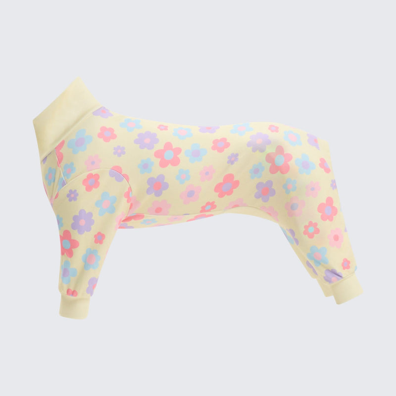 Dog Pajama - Flower Yellow