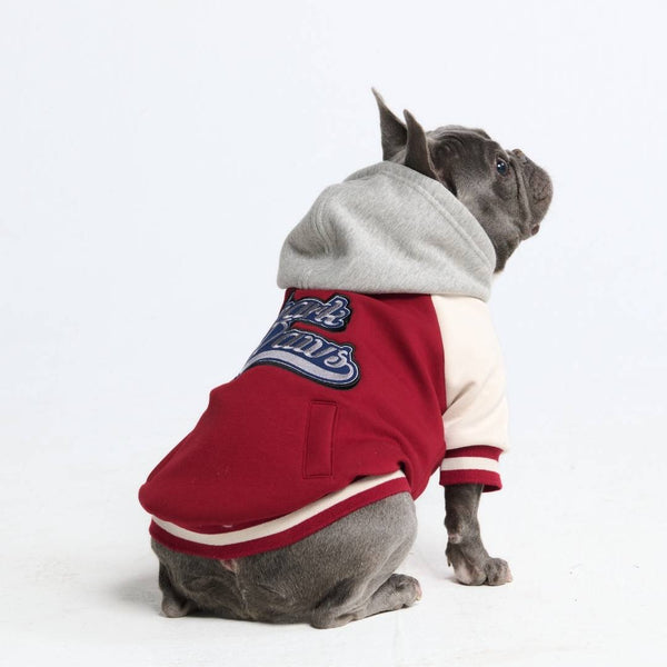 Dog Varsity Jacket - Rood