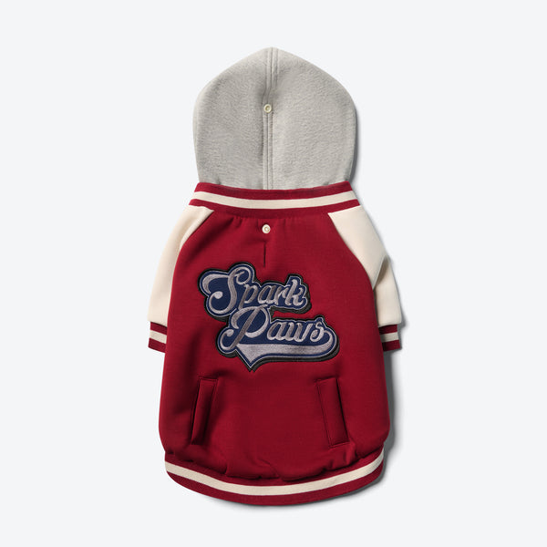 Dog Varsity Jacket - Rood