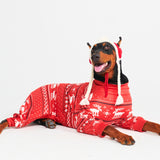 Pyjama pour chien - Renne de Noël rouge