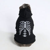 Halloween Dog Hoodie - Reflective Skeleton