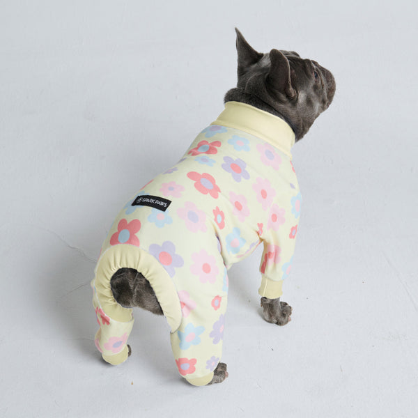 Pyjama pour chien - Fleurs Jaune