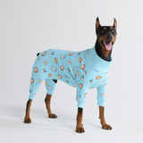 Dog Pajama - Breakfast Blue