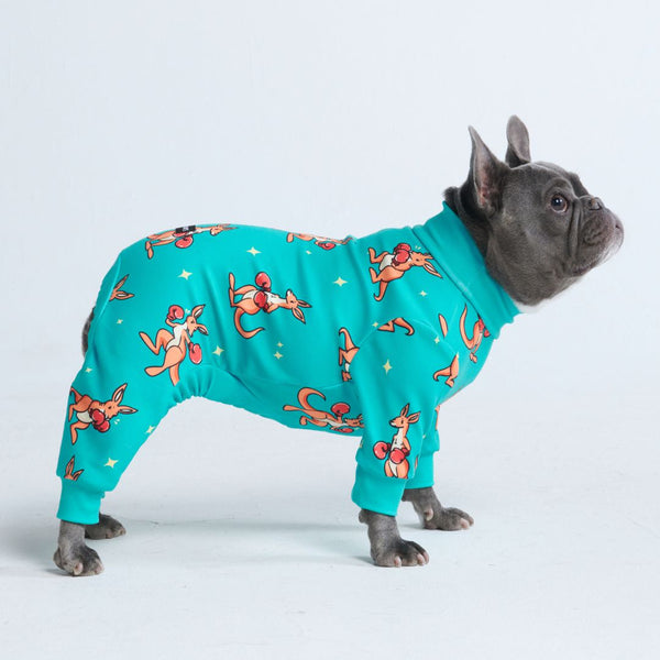 Pyjama pour Chien - Kangourou Boxe - Bleu