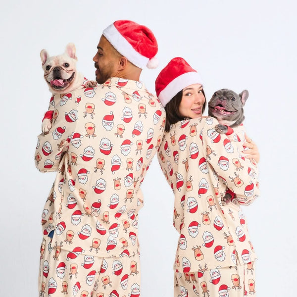 Pijama de Navidad para perro - Santa y Rodolfo