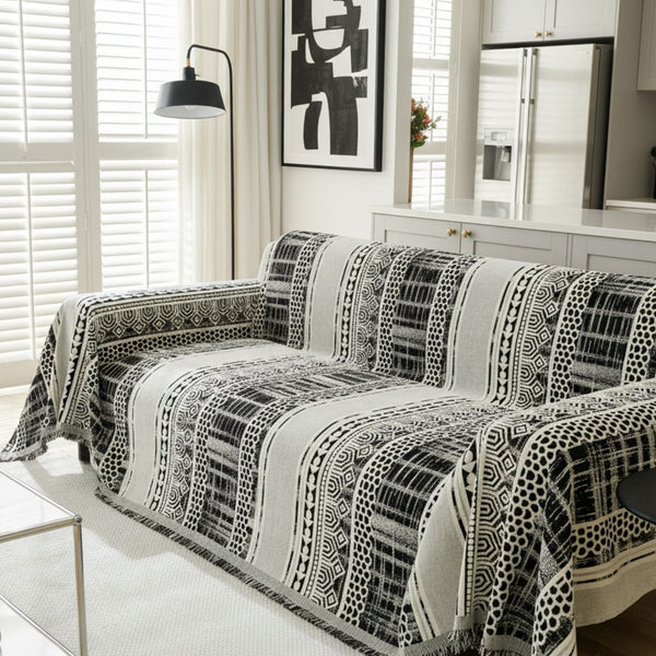 Pet Couch Cover - Modern Mosaic Black