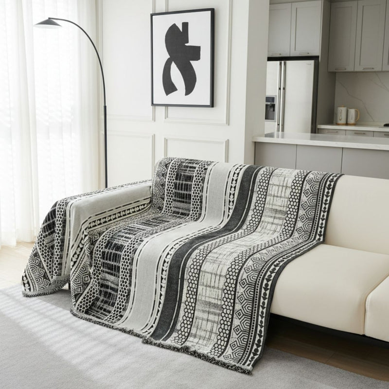 Pet Couch Cover - Modern Mosaic Black