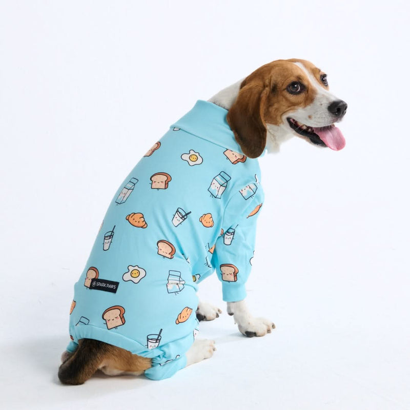 Dog Pajama - Breakfast Blue