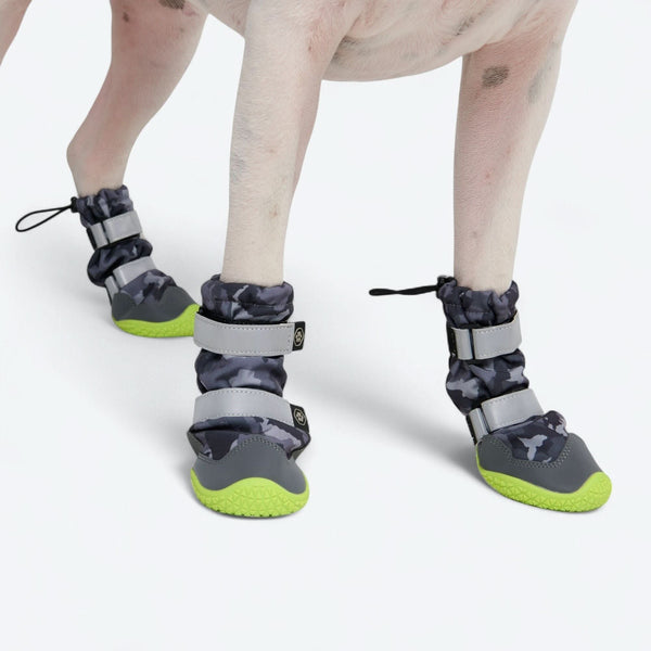 Stivali per cani Flex Shell resistenti all'acqua - Camo Grigio
