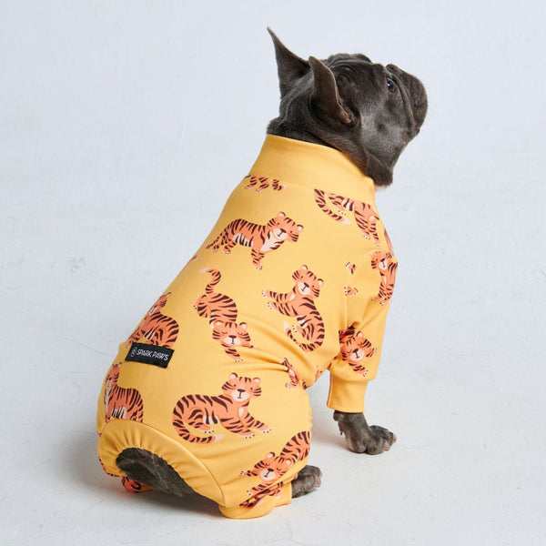 Dog Pajama - Tiger - Yellow
