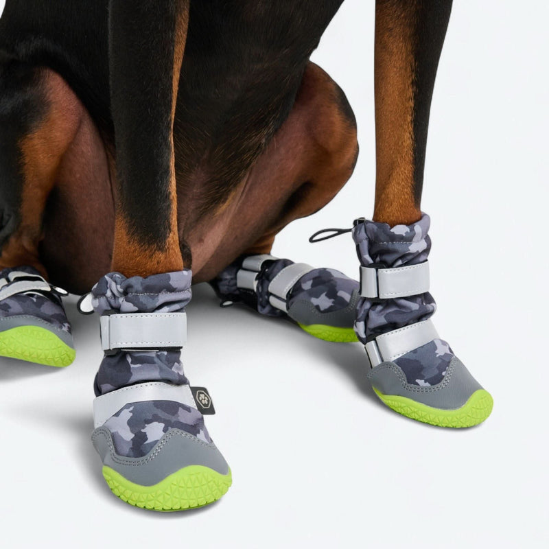 Stivali per cani Flex Shell resistenti all'acqua - Camo Grigio