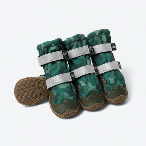 Stivali per cani Flex Shell resistenti all'acqua - Camo Verde