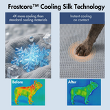 Frostcore™ Verkoelend Autostoelbed voor Honden - Waffle Grey