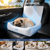 Frostcore™ Verkoelend Autostoelbed voor Honden - Waffle Grey