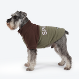 Brown Olive Plush Fleece Dog Sweater||size:M