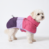 Dog Raincoat - Pink Lilac Purple||size:M