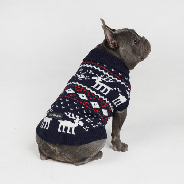 Dasher Knit Dog Sweater - Dark Navy