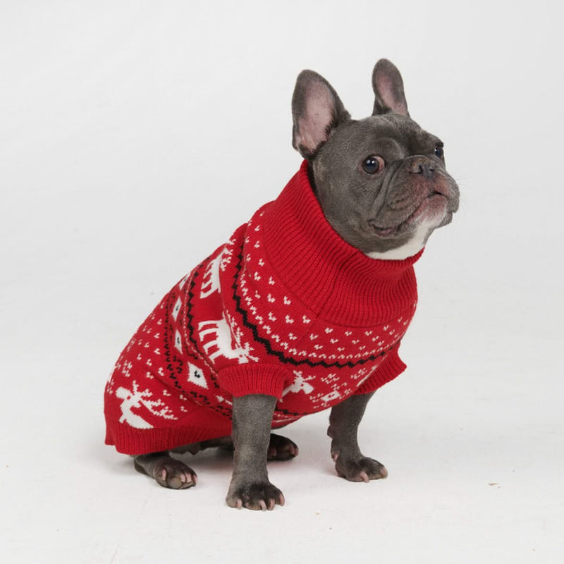 Maglione per cane lavorato a maglia - Dasher Rosso