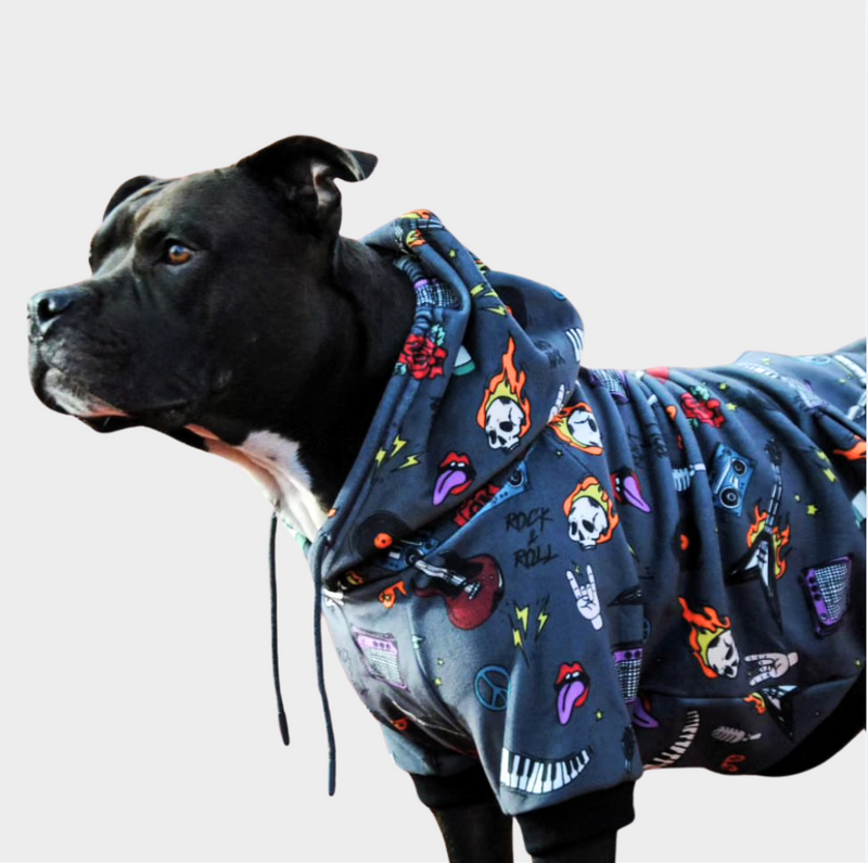 Rock and Roll Hoodie pour Chien