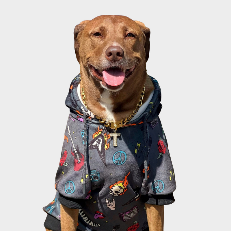 Rock and Roll Honden-Hoodie