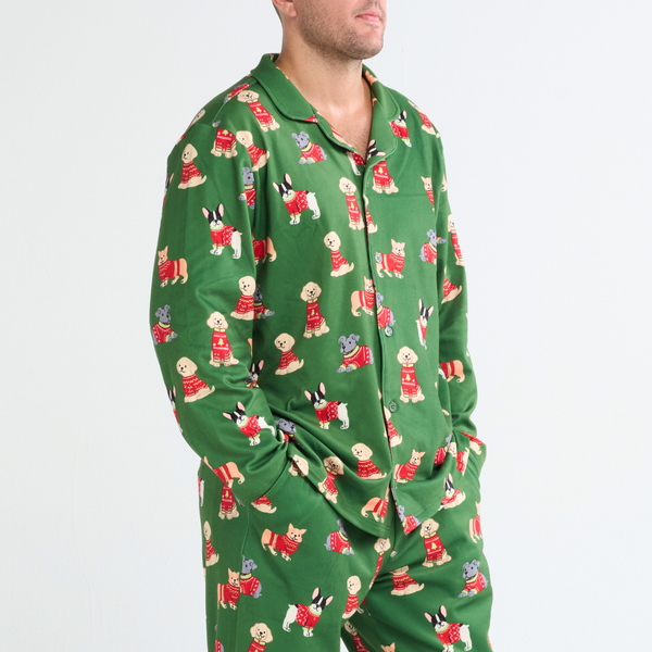 Kerst pyjama top - Dappere pup