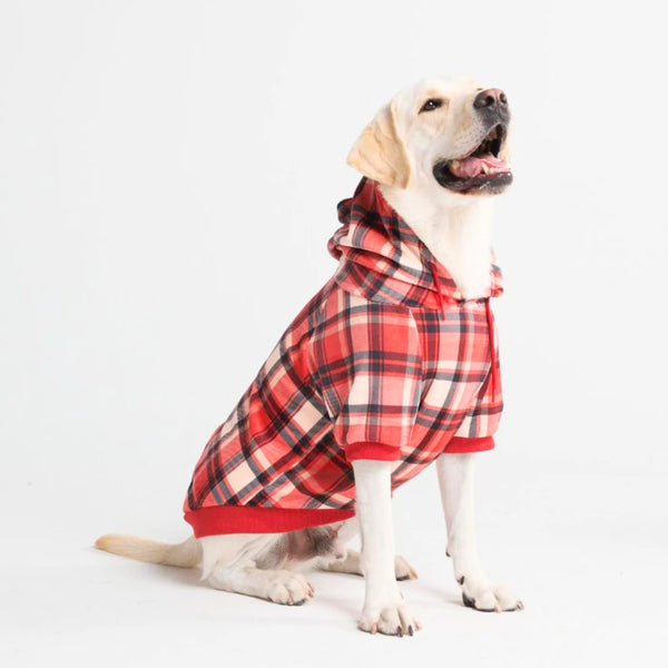 Sudadera a Cuadros para Perros - Cuadros rojos