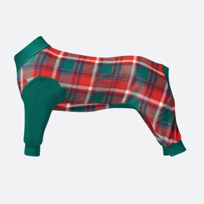 Pigiama per cani - Scozzese verde e rosso