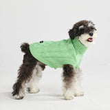 Suéter de punto de trenzas para perros - Verde menta
