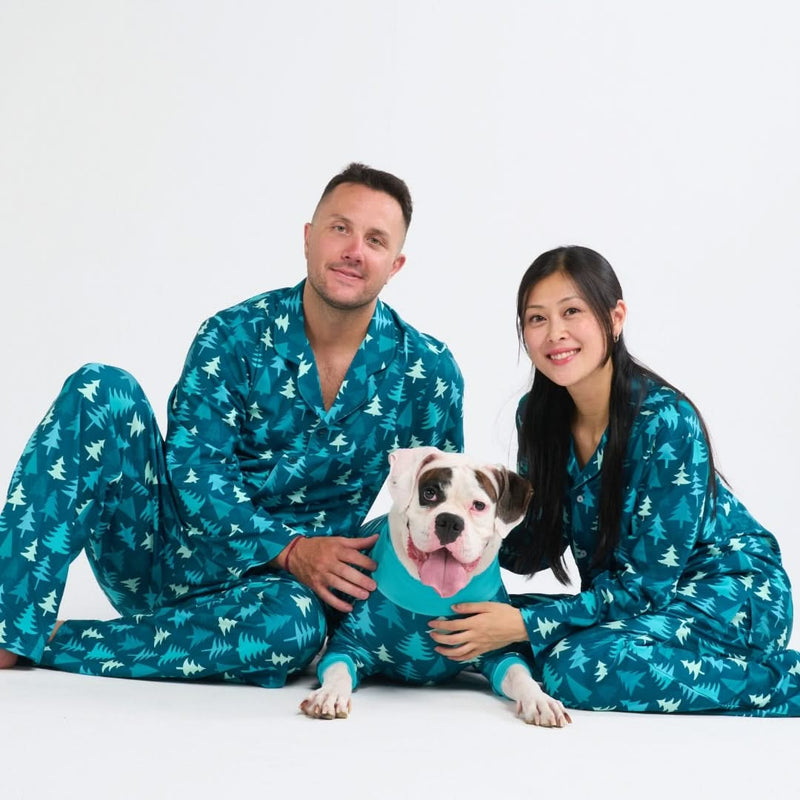 Dog Christmas Pajama - Pine Trees