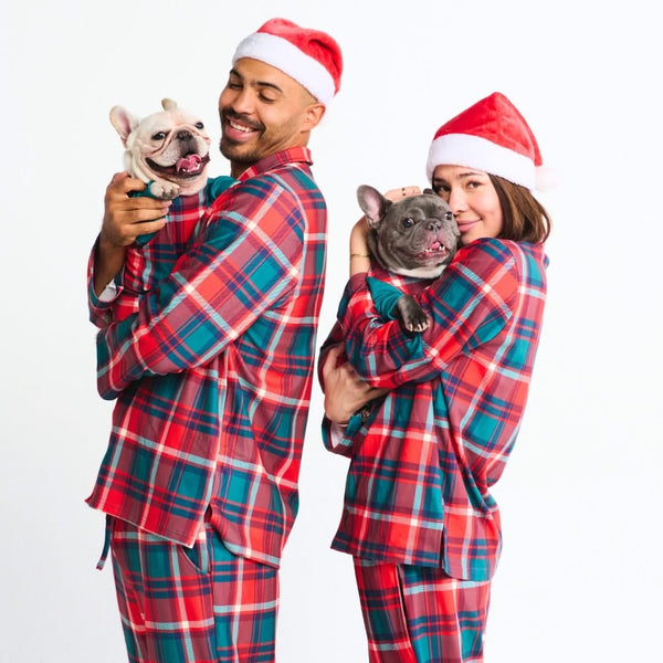 Dog Pajama - Green and Red Plaid