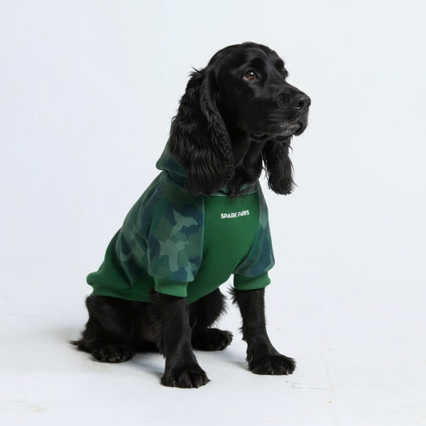 Forest Camo Dog Hoodie
