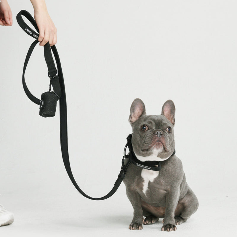 戦術的な犬用首輪セット - ブラック (1.5"/4cm)