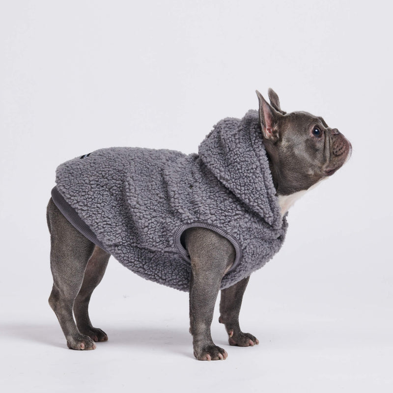 Teddy Sherpa Dog Jacket - Grey