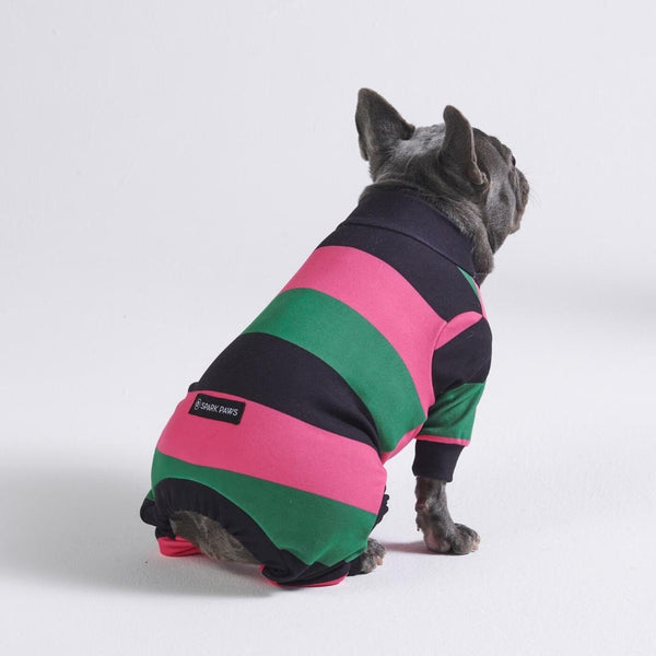 犬のパジャマ - ブラック・グリーン・ピンク