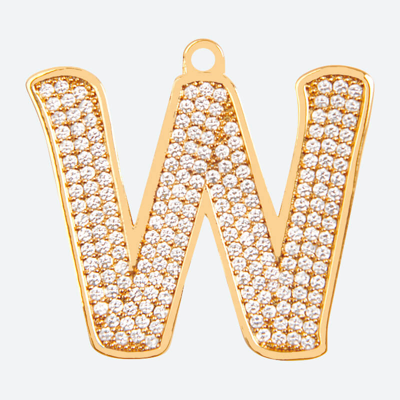 Initial Letter Jewelry Tag - W