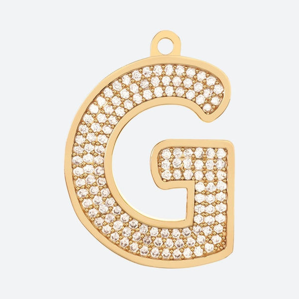 Etiqueta de joyería con letra inicial - G