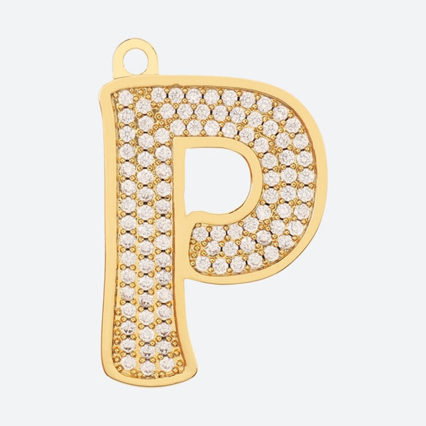 Etiqueta de joyería con letra inicial - P
