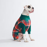 Dog Christmas Pajama - Green and Red Plaid